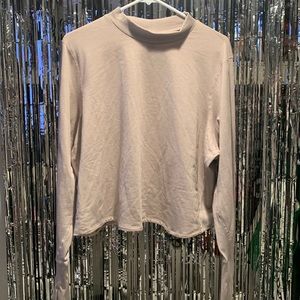 OLD NAVY Light Beige Crop Top Long Sleeve Shirt Size 3X